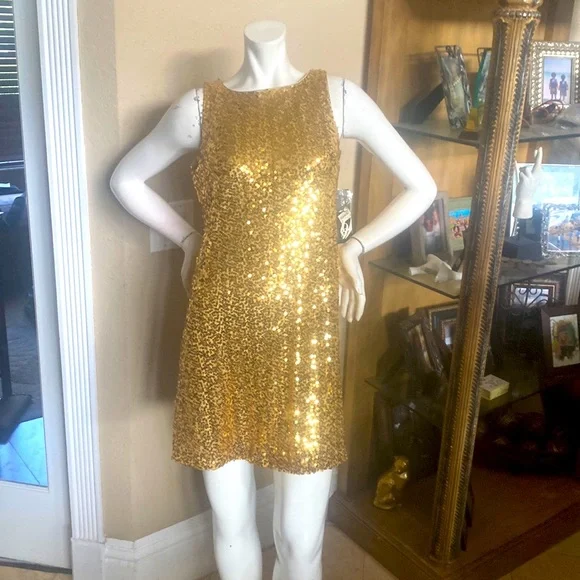 Nine West | Dresses | New 6 9 Nine West Gold Sequins Sleeveless Dress Sz 6 | Poshmark Nine West | Dresses | New 6 9 Nine West Gold Sequins Sleeveless Dress Sz 6 | Poshmark